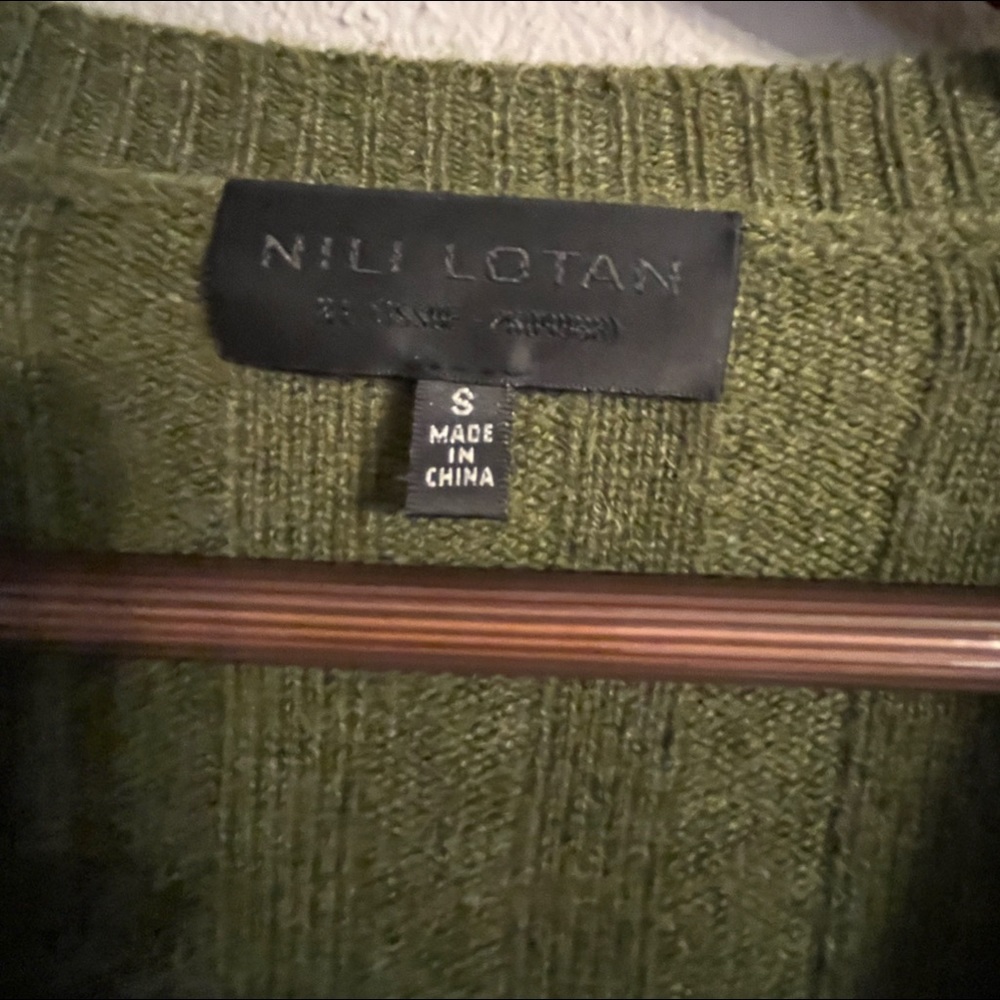 Nili Lotan green cashmere sweater